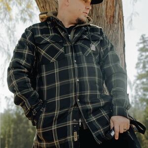 New Dixxon Men’s ECD Plaid Hooded Jacket